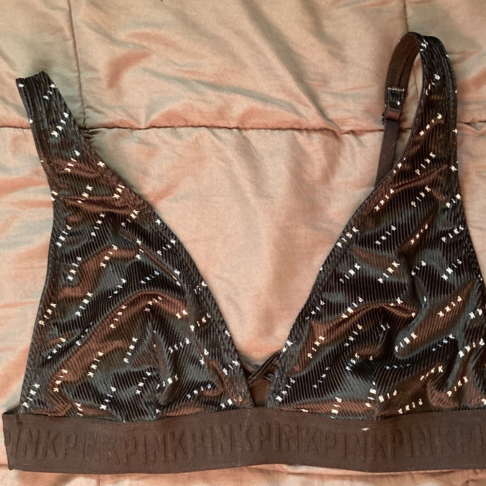 Victoria’s Secret Pink Logo Black Bralette